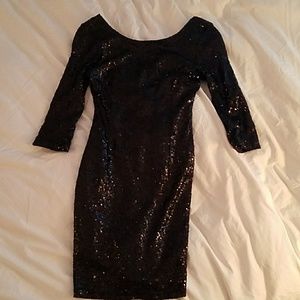 NWOT black sequin dress